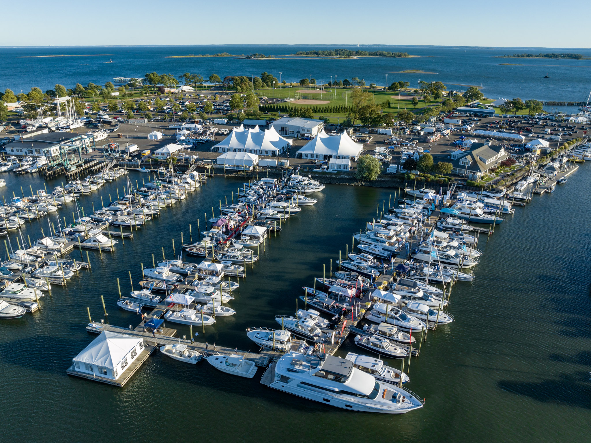 Modern Yachts at the Norwalk Boat Show, Sept 18–21 at Norwalk Cove Marina — showcasing Nimbus, EdgeWater, and Jupiter boats
