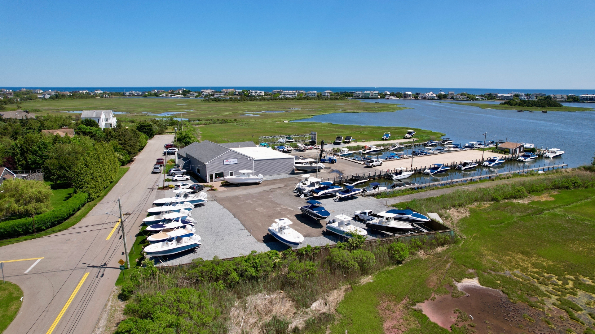 Boat service operations at Modern Yachts Westhampton Beach