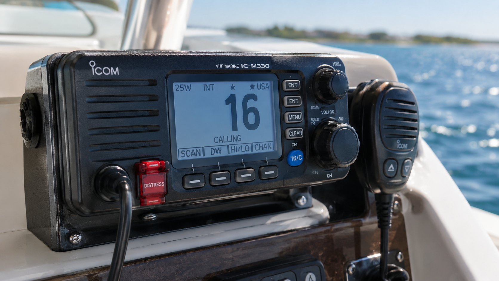 VHF marine radio Channel 16 boating safety Long Island