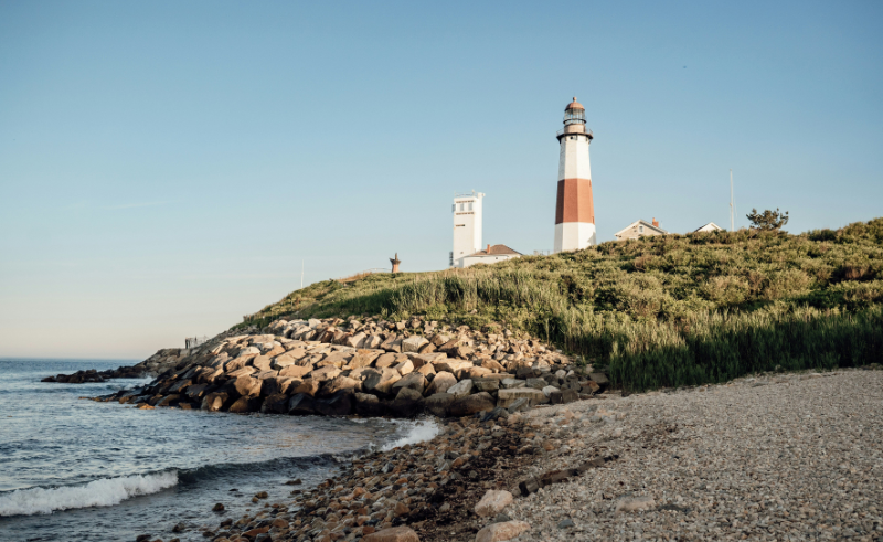 Sportfishing boats in Montauk Harbor at Lake Montauk on Long Island's East End